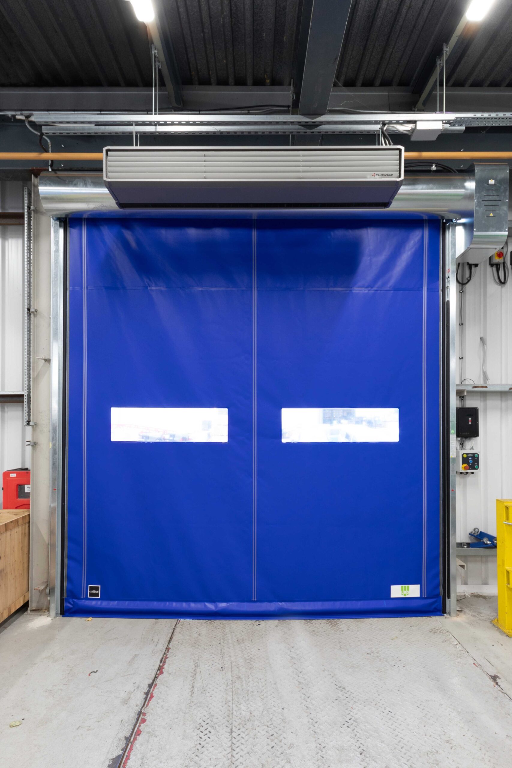 GS AUTO-FULL rapid roll door in blue
