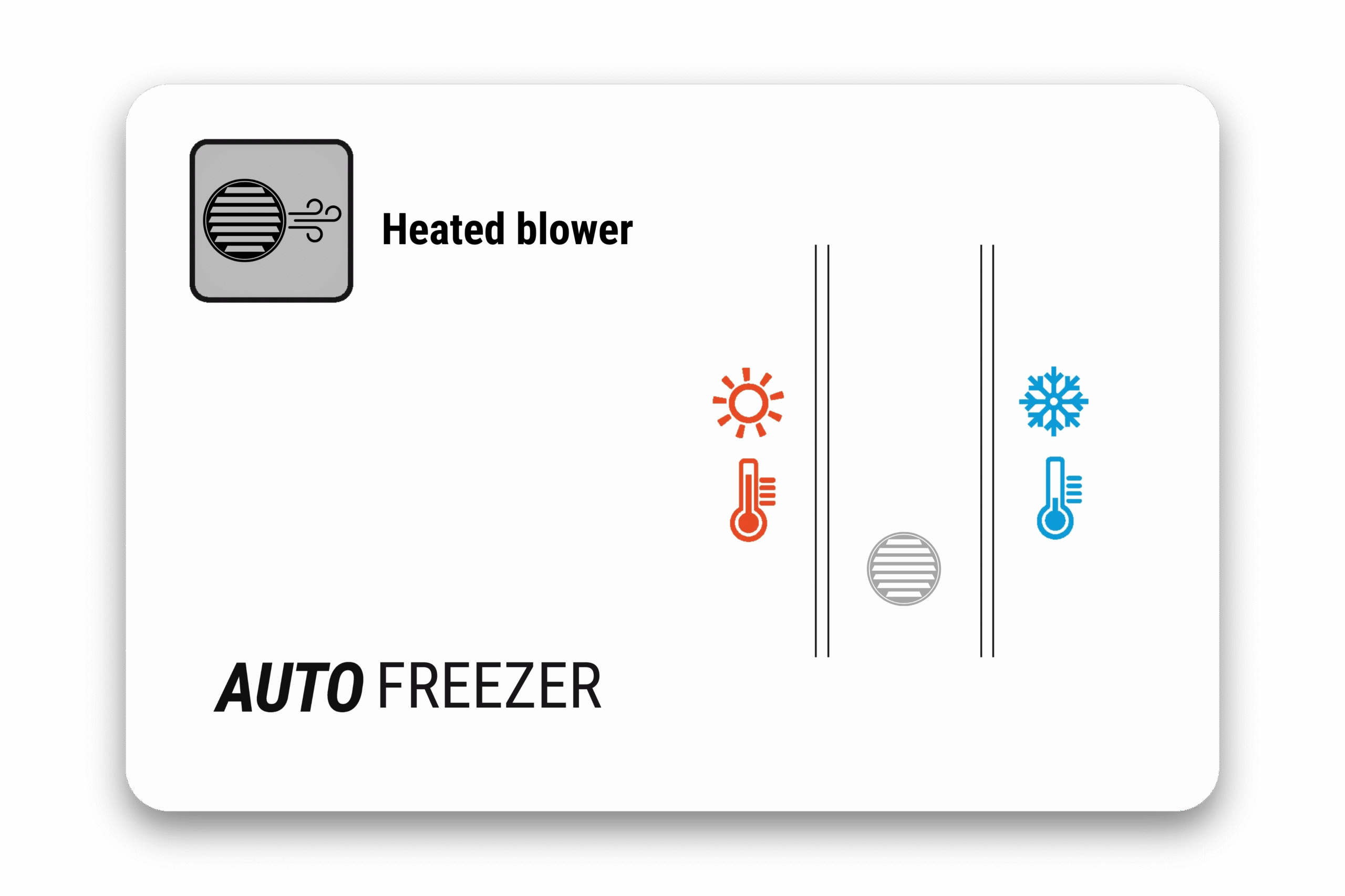 AUTO FREEZER heated blower benefit card