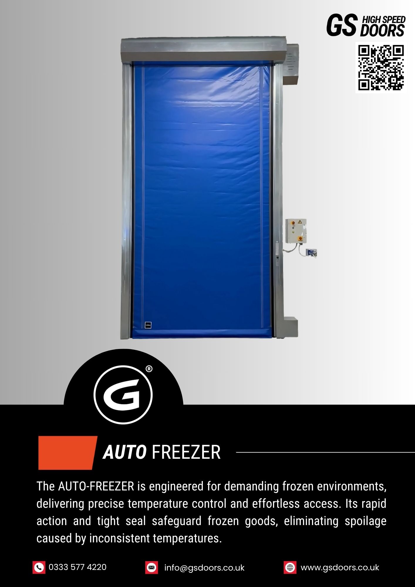 GS Doors Brochure front page - AUTO-FREEZER