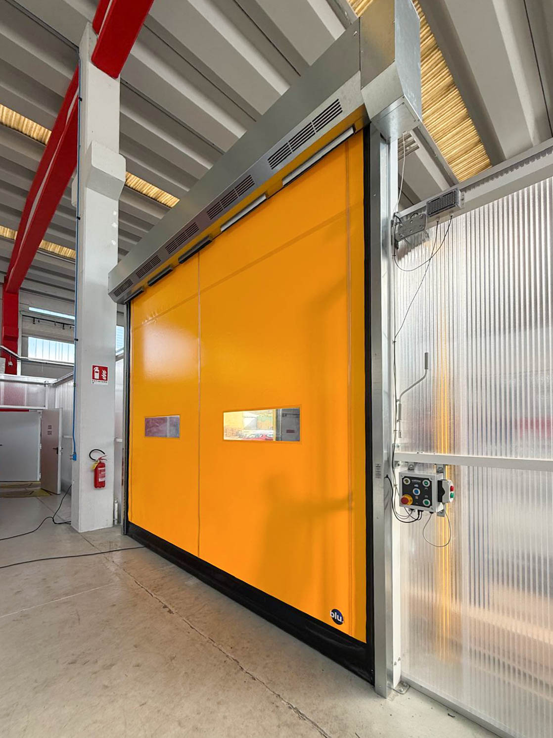Industrial air barrier door